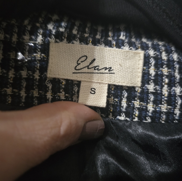 Elan Harper Hoodie Dickie Blazer, Black & White Plaid, Preppy Grunge, Sz Small. - Picture 14 of 15